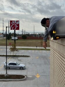 Exciting Christmas Lighting Installation At Chick Fil A Oklahoma City OK